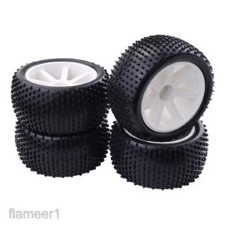 Lovoski 4Pcs RC Vehicle Buggy Car Truck Wheel Tires Tyres for 1/10 RC Truck