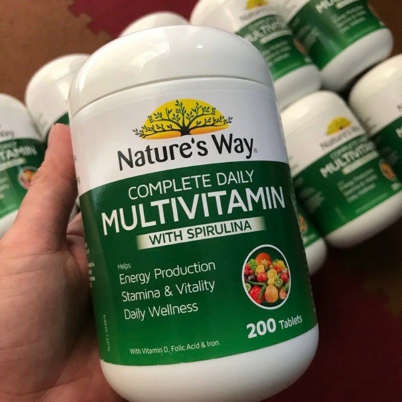 Vit a mi n tổ n g hợ p và tả o x oắ n Nat ur e's W ay M uti vit ami n Spir uli na của Úc