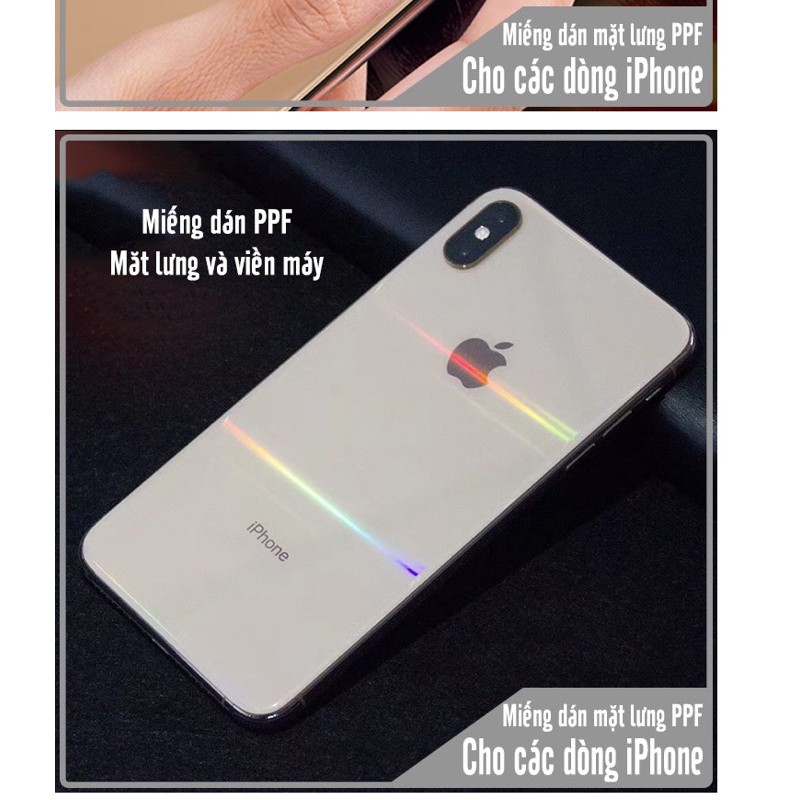 Miếng Dán Lưng iPhone 6 Plus/6s Plus PPF Trong Bóng Dạ 7 Màu