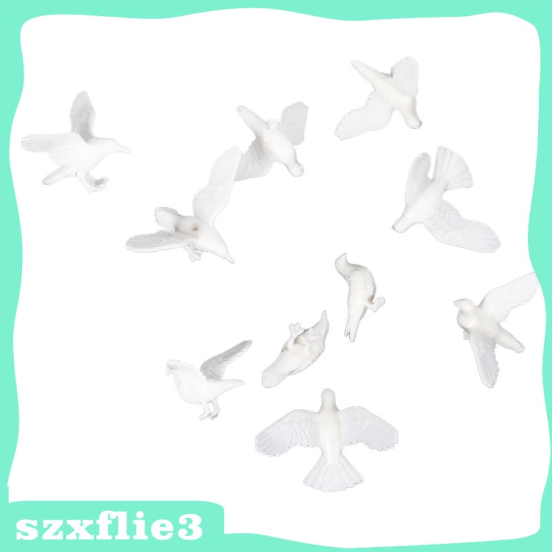 Set 10 Mô Hình Chim Bồ Câu Mini Trang Trí Nhà Búp Bê