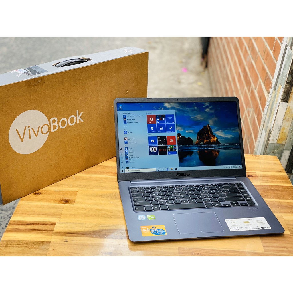 Laptop Asus Vivobook X510UQ,i5 8250U 4G SSD128+500G Vga 940MX Viền Siêu Mỏng Full Box