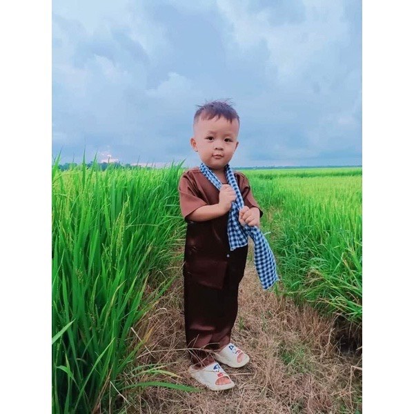 BỘ BÀ BA PHI BÓNG BÉ TRAI VÀ BÉ GÁI KÈM KHĂN RẰN
