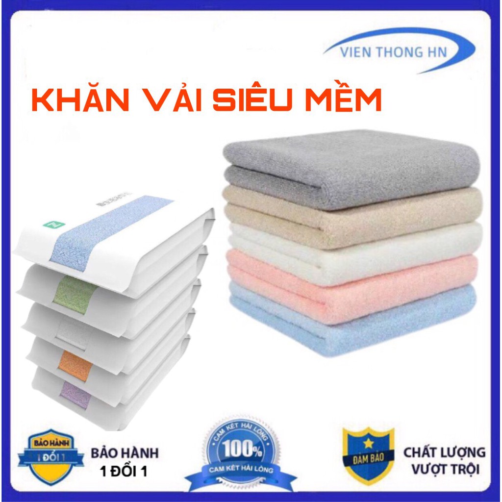 Khăn mặt xiaomi diệt khuẩn sợi cotton 32cm x 32cm dày dặn mềm mại không phai màu không đổ lông thấm hút tốt