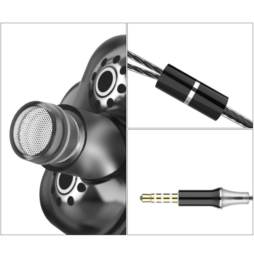 Tai Nghe Nhét Tai Hifi Dây Âm Thanh Siêu Trầm Có Micro