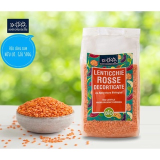 Đậu Lăng Đỏ Hữu Cơ Sottolestelle Organic Hulled Red Lentils 500g - Đậu Hữu Cơ - Đậu Lăng Hữu Cơ - Hạt Đậu Lăng