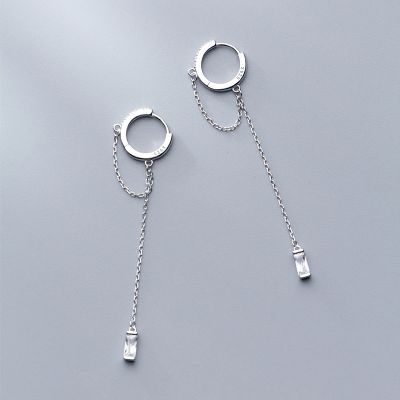 Bông Tai Mạ Bạc 925 Dáng Dài Không Gây Dị Ứng Thời Trang Dự Tiệc Cưới Dành Cho Nữ