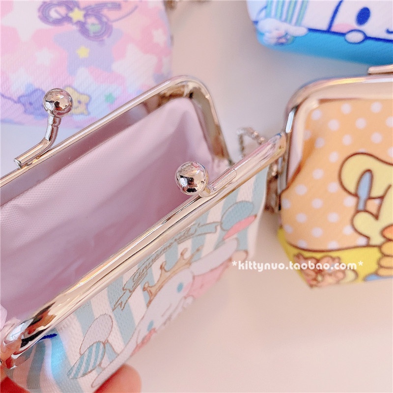 Túi Đựng Tiền Xu / Tai Nghe Bluetooth Hai Mặt Hình Cinnamoroll Melody Dễ Thương