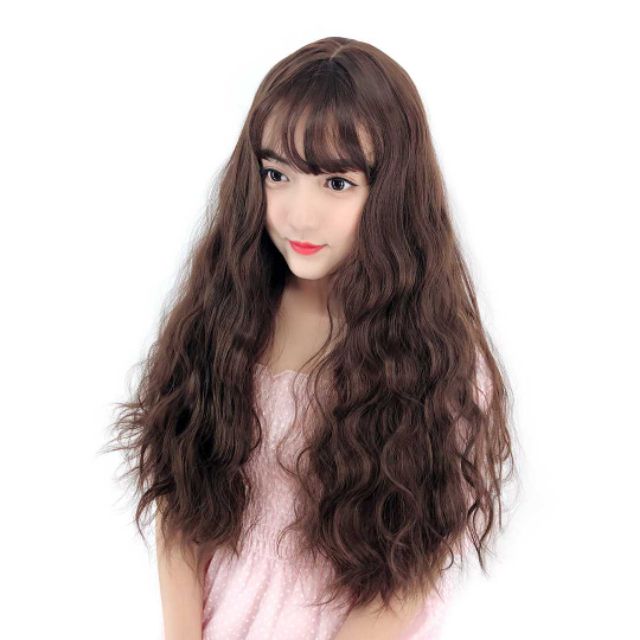 Tóc giả nữ hàn quốc ❤FREESHIP❤ Tóc giả nguyên đầu xù lửng, C8184, TẶNG KÈM LƯỚI TRÙM