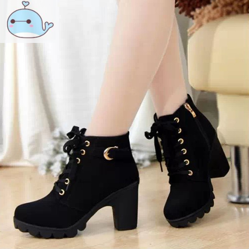 CHELSEA Giày Bốt Cao Gót Thời Trang Cho Nữ (Size 35-41)