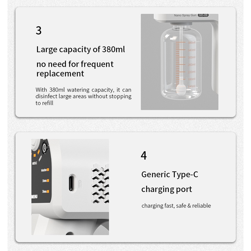 Súng Bắn Nano Phun Sương Mini Steam Gun GD-09