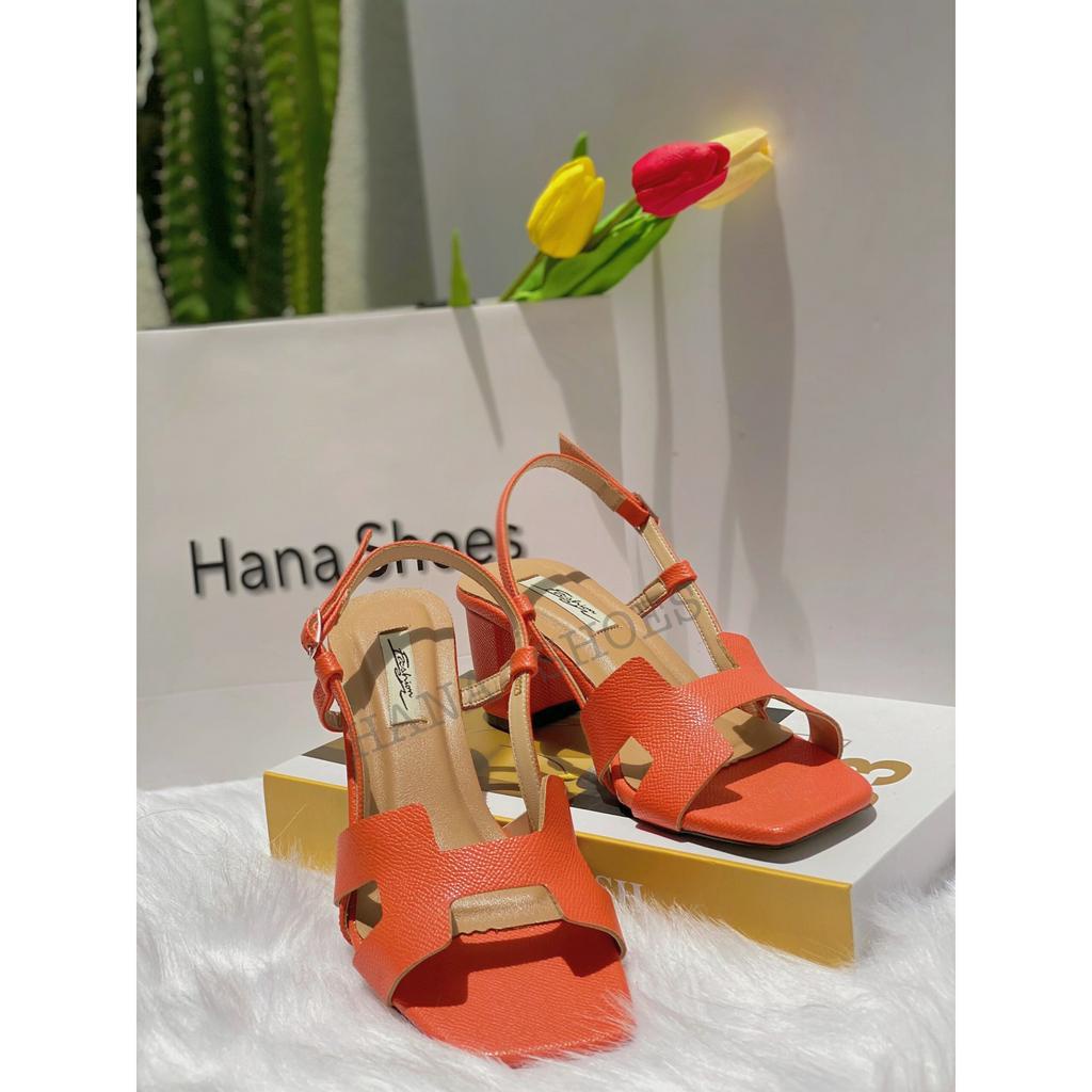 Sandal gót H-M cao cấp 5 cm chuẩn da H-M