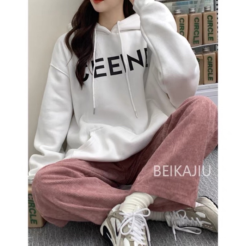 Áo nỉ da cá mũ chữ CELINE🌹  hot trend ảnh thật | BigBuy360 - bigbuy360.vn