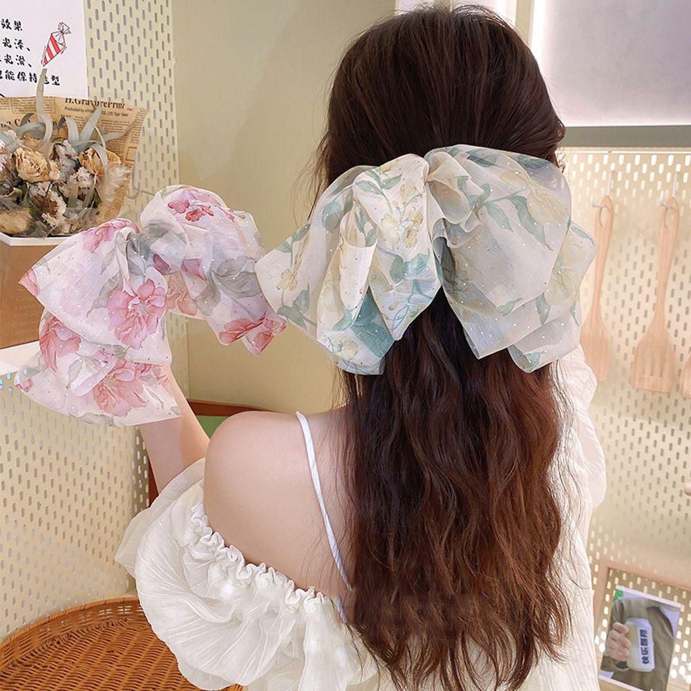 Kẹp Tóc Hoa Lớn Thời Trang Mùa Hè Pháp Cổ Điển