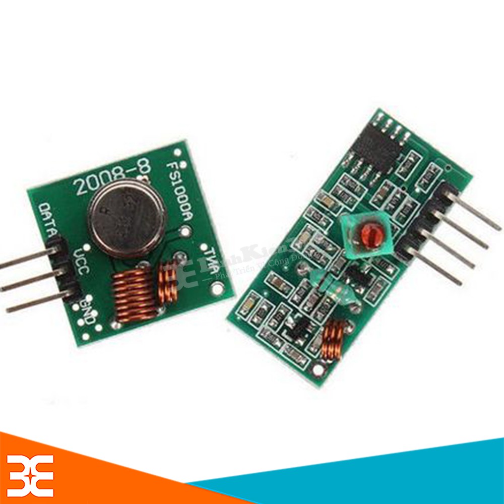 Module Thu Phát RF 433 Bao Gồm 1 Bộ Thu + 1 bộ phát RF