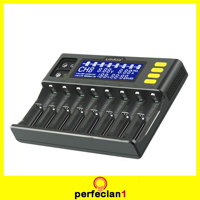 Bộ Sạc Pin Lii-S8 8 Ngăn Thông Minh Cho 26650 21700 Aa Aaa Eu