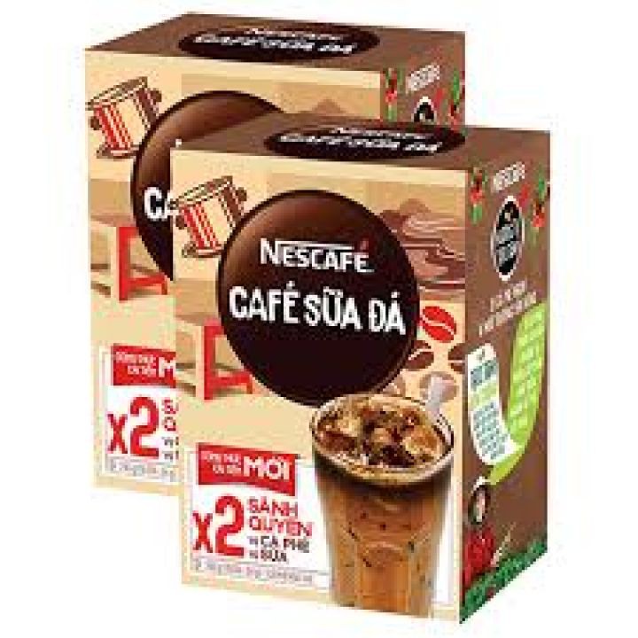 Nescafe sữa đá hộp 10 gói*24G- Công thức mới X2 sánh quyện chuẩn vị pha phin