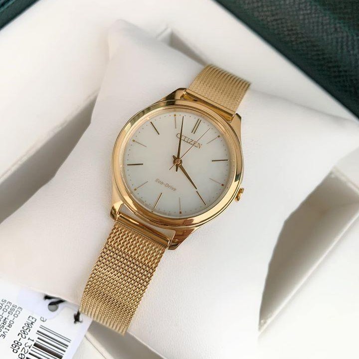 Đồng Hồ Nữ Ci.tizen Eco-Drive Dây Lưới Pwatch EM0502-86P Chính Hãng