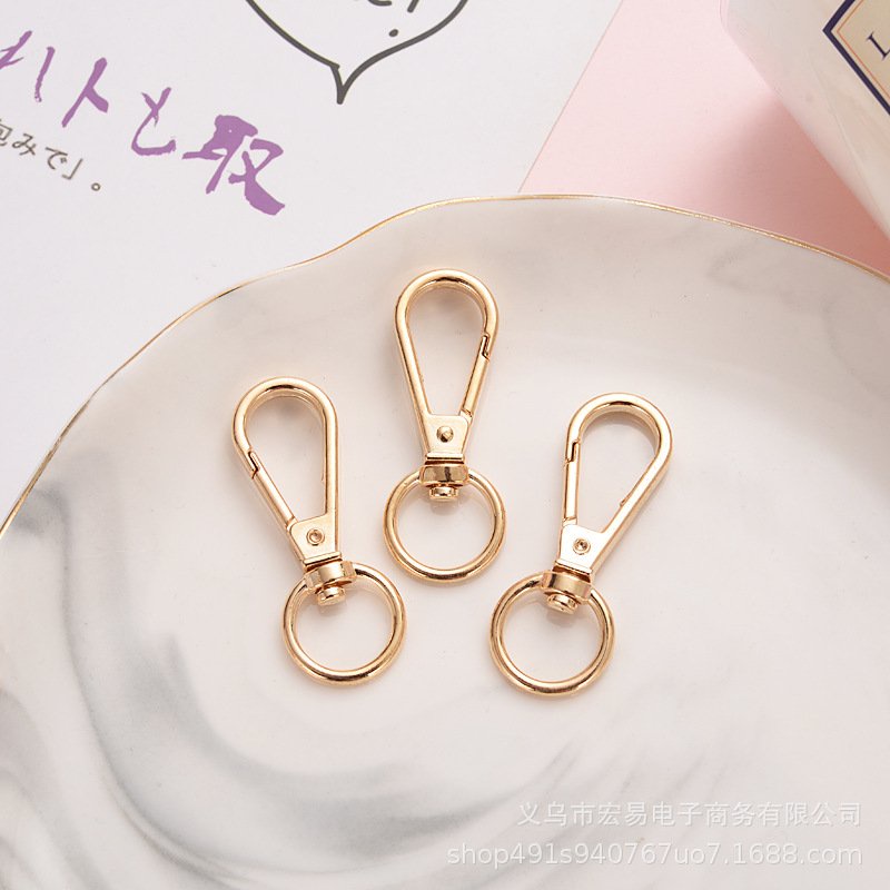 Móc khóa đa năng bằng kim loại có khuyên tròn, gắn thắt lưng bằng thép không gỉ, sáng bóng, tiện lợi