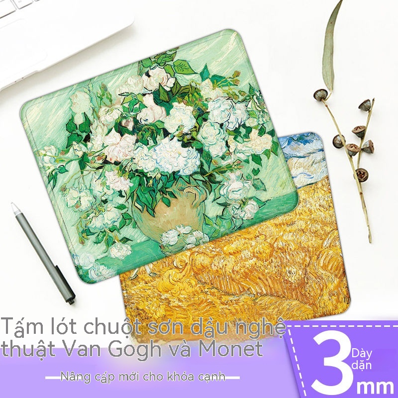 Tấm Lót Chuột Và Bàn Phím Chống Trượt In Hình Tranh Sơn Dầu Van Gogh Sáng Tạo Dành Cho Nam Và Nữ