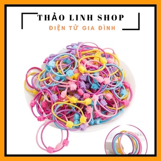 Combo 10 thun cột tóc cho bé đủ màu nhiều hình dễ thương