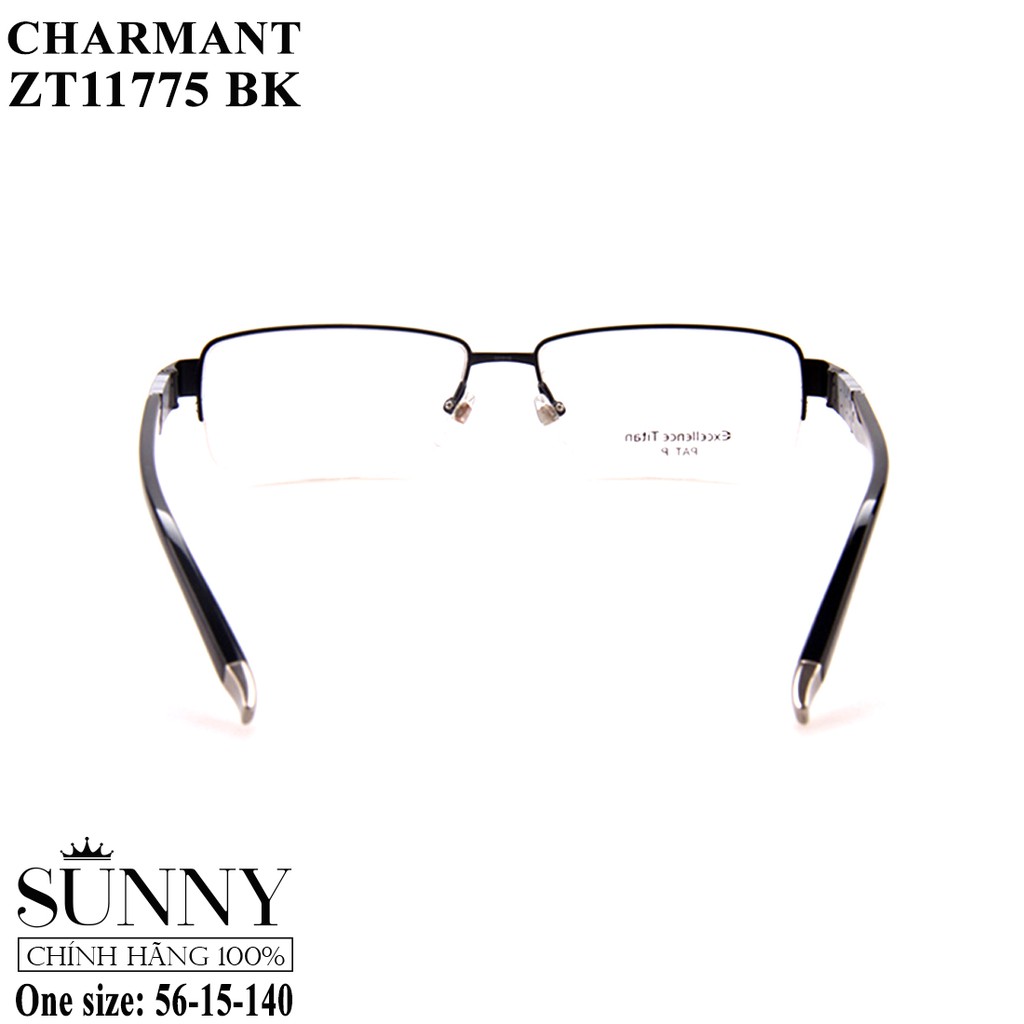 (Hàng chính hãng) Gọng kính nam nữ Charmant Z ZT11775 BK màu sắc thời trang