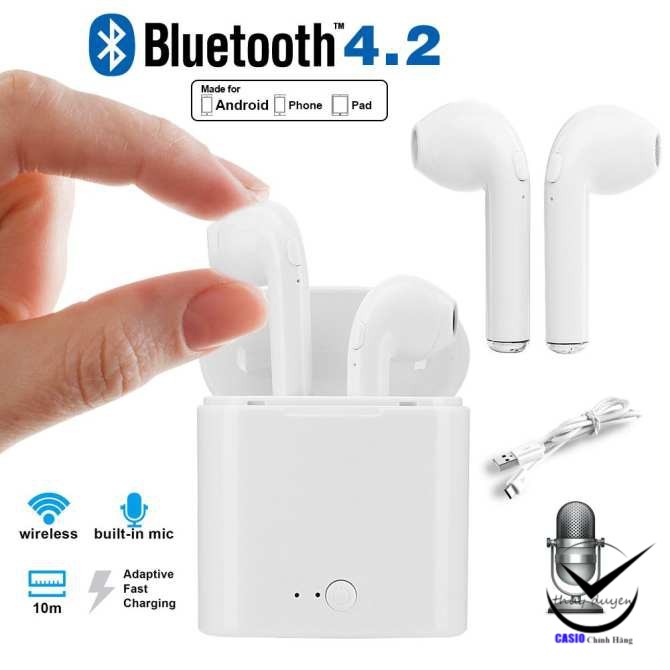 (XẢ KHO 3 NGÀY - GIÁ CỰC SỐC) Tai Nghe Bluetooth I7S - 2 Bên Tai - Tai Nghe Không Dây