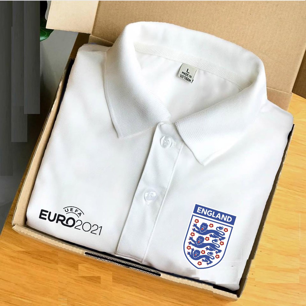 Áo Polo Trắng In Logo Đội Tuyển Quốc Gia Euro 2021 - Chất liệu hàng loại 1 thị trường kèm FREE SHIP | BigBuy360 - bigbuy360.vn