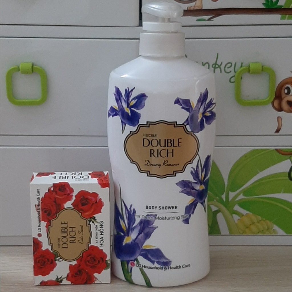 SỬA TẮM Tặng kèm, HƯƠNG HOA HỒNG, HOA  ANH ĐÀO, IRIS Double Rich 550g Cty LG Vina