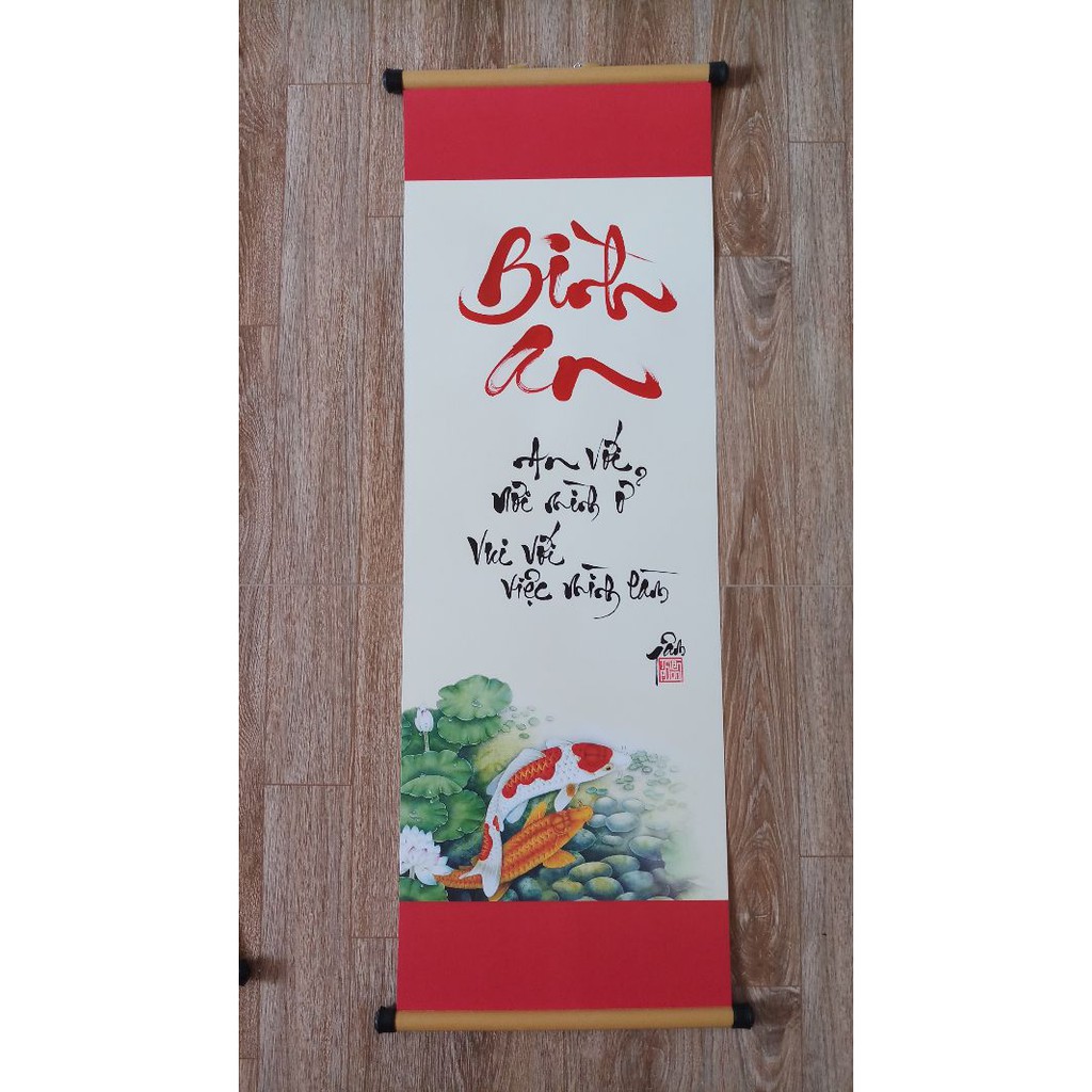 Thư pháp chữ Bình An - {Đẹp + Viết tay + Giá rẻ} - Kích thước 27 x 80cm