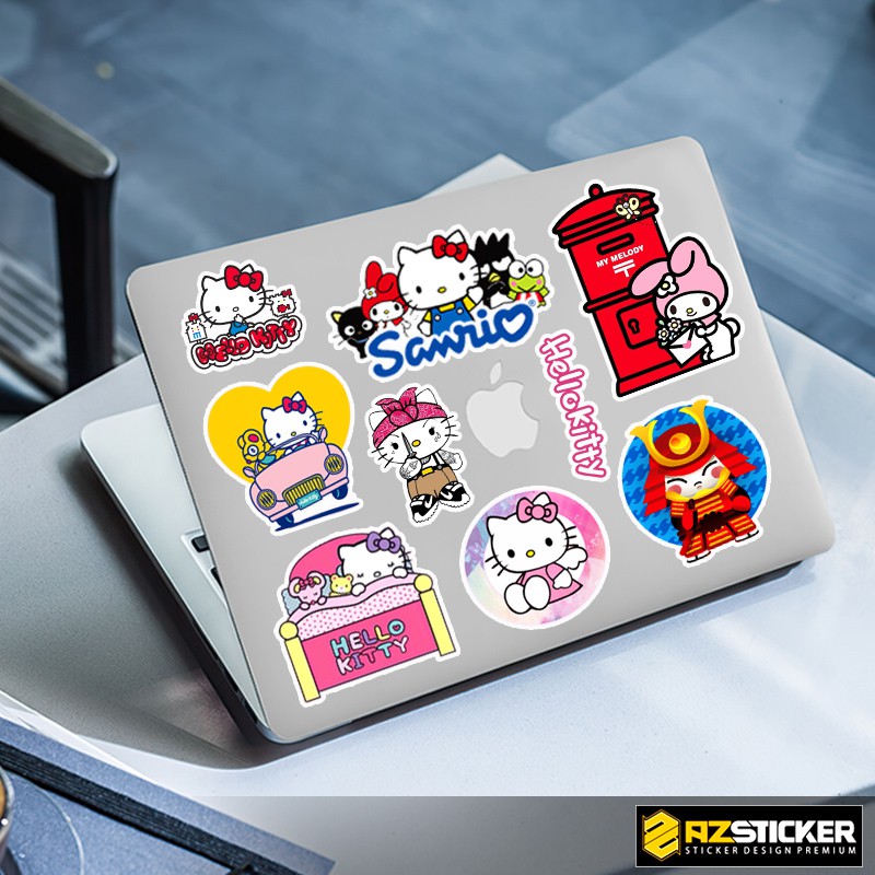 Sticker Hello Kitty | Sticker Dán Nón Bảo Hiểm, Dán Điện Thoại, Trang Trí Sổ Tay, Sticker Chất Liệu PVC Chống Thấm Nước