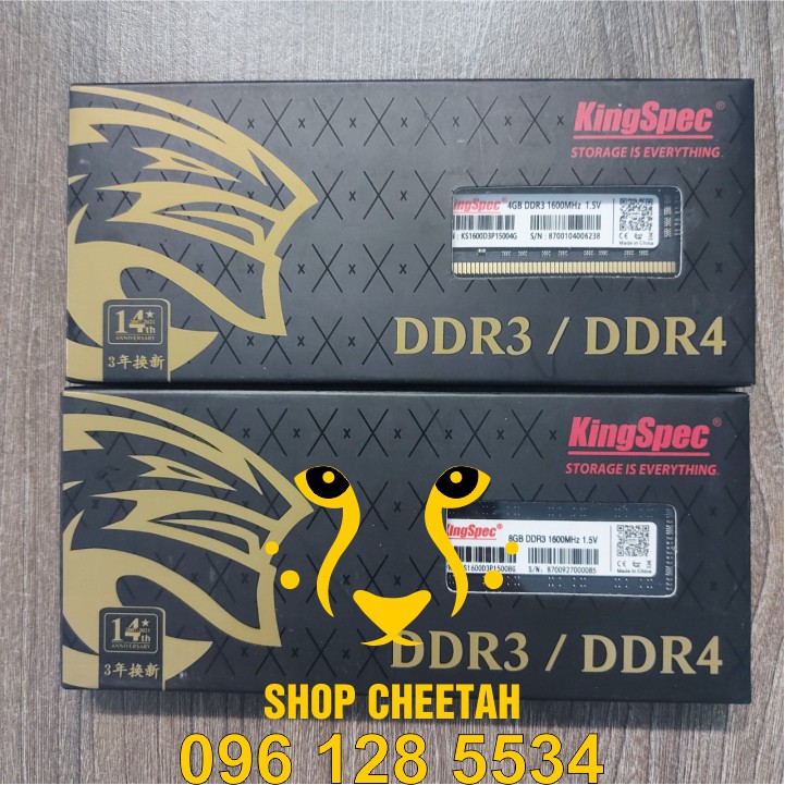 Ram KingSpec DDR3-4GB/8GB-1600MHz cho PC – CHÍNH HÃNG KingSpec – Bảo hành 3 năm