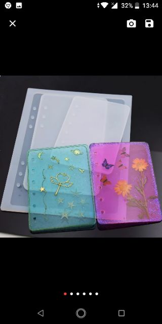 Khuôn làm bìa sổ (Notebook, Scrapbookbook) sáng tạo trong Resin handmade