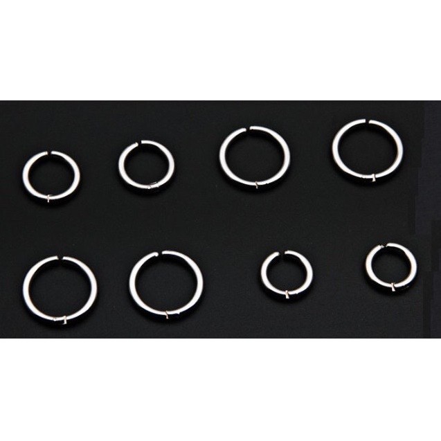 Hoop EarCuff kẹp tai titan tròn không cần xỏ lỗ không gỉ không đen không dị ứng cho nam nữ (Full size)