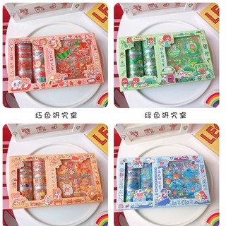 Set Sticker Washi Tape PVC Hoạ Tiết Dễ Thương
