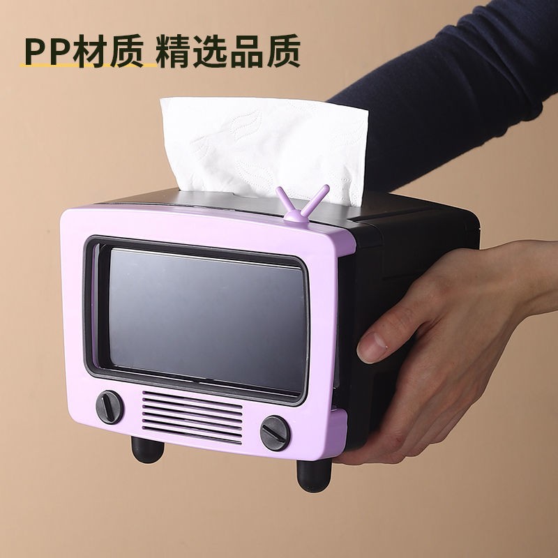 [Internet Người nổi tiếng TV Máy] Bàn cà phê phòng khách tại nhà ngủ cô gái đẹp Hộp khăn giấy đa chức năng sáng tạo