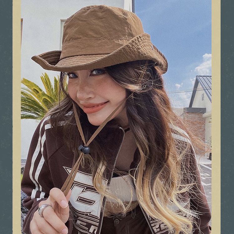 Nón mũ tai bèo cao bồi phối dây rút thời trang unisex nam nữ