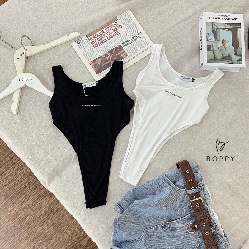 Áo liền quần Bodysuit ba lỗ ôm body in chữ quyến rũ thời trang mùa hè-Ringu shop