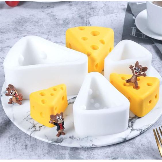 Khuôn Silicon Hình Miếng Phomat, Cheese - Khuôn Làm Nến, Thủ Công, Handmade