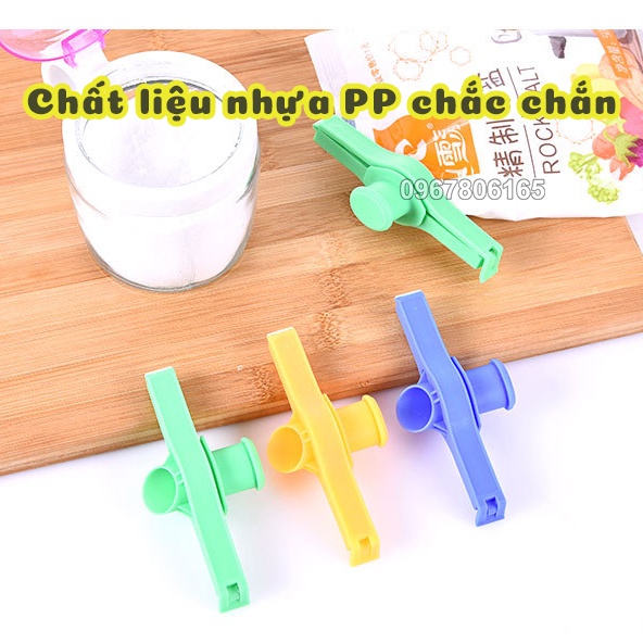 Kẹp Miệng Túi Thực Phẩm - Dụng Cụ Kẹp Miệng Túi Bảo Quản Thức Ăn, Gia Vị - Có Nắp Đậy Khóa Kín