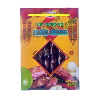 [ĐẶC SẢN AN GIANG] Lạp xưởng bò Châu Giang gói 500 gram HSD 12 tháng (Tung Lò Mò - người Chăm)