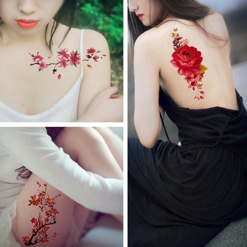 Hình xăm dán hoa hồng