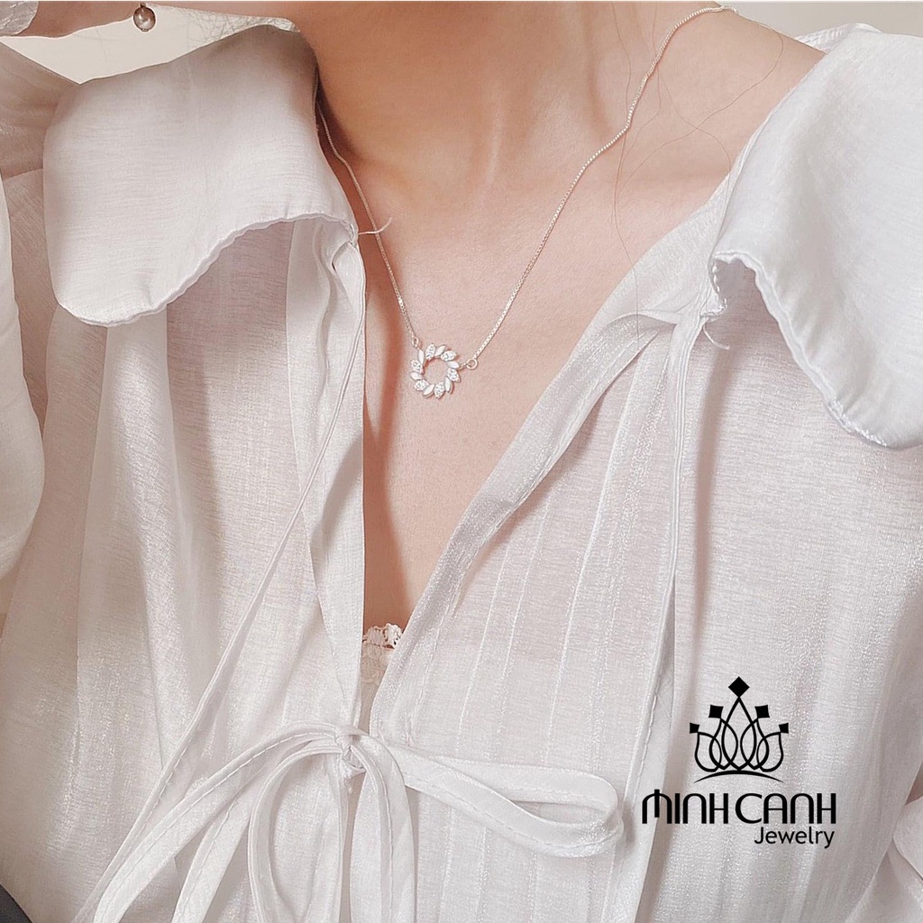 Dây Chuyền Vòng Tròn Nguyệt Quế Bạc 925 - Minh Canh Jewelry