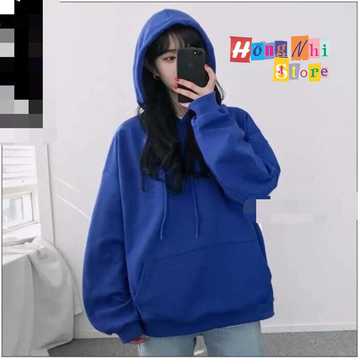 Áo Khoác Hoodie Trơn Ulzzang Unisex Màu Xanh Bích Chất Nỉ Bông Cao Cấp Dáng Rộng Nam Nữ -