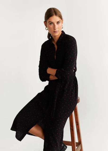 Đầm chấm bi xoài M4N90