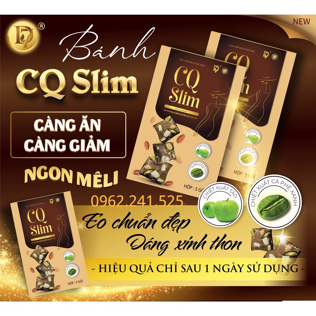 (Giá Tốt, Ship Hỏa Tốc) Bánh Giảm Cân CQ Slim (Hộp 5 Bánh)