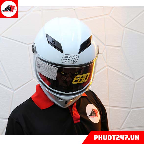Mũ bảo hiểm fullface EGO E7 - Trắng bóng