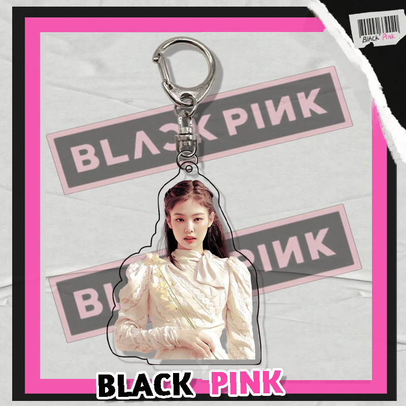 Móc khóa hai mặt bằng acrylic hình BLACKPINK