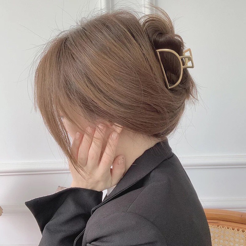 Kẹp tóc ngoạm kim loại vintage phong cách Hàn Quốc