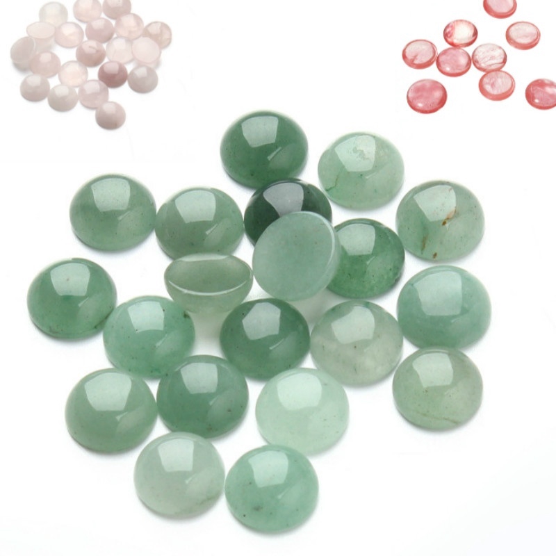 Bộ 20 Viên Đá Cabochon Tròn Tự Nhiên Dùng Làm Nhẫn