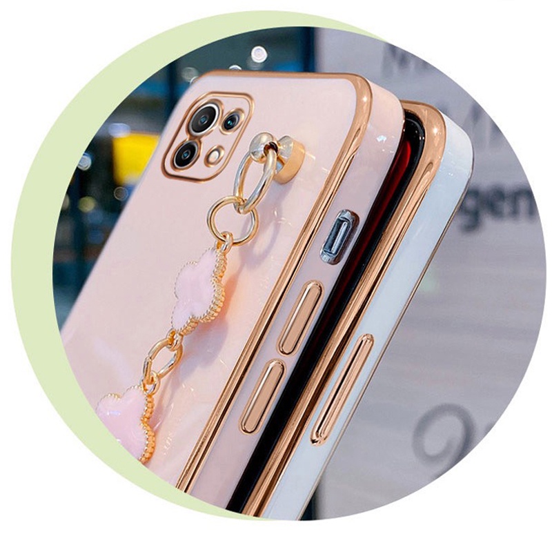 Ốp Điện Thoại Silicon Mềm Có Dây Đeo Tay Thời Trang Cho Samsung Galaxy A13 A05 A23 A33 A53 A73 A03 A03S 4G 5G